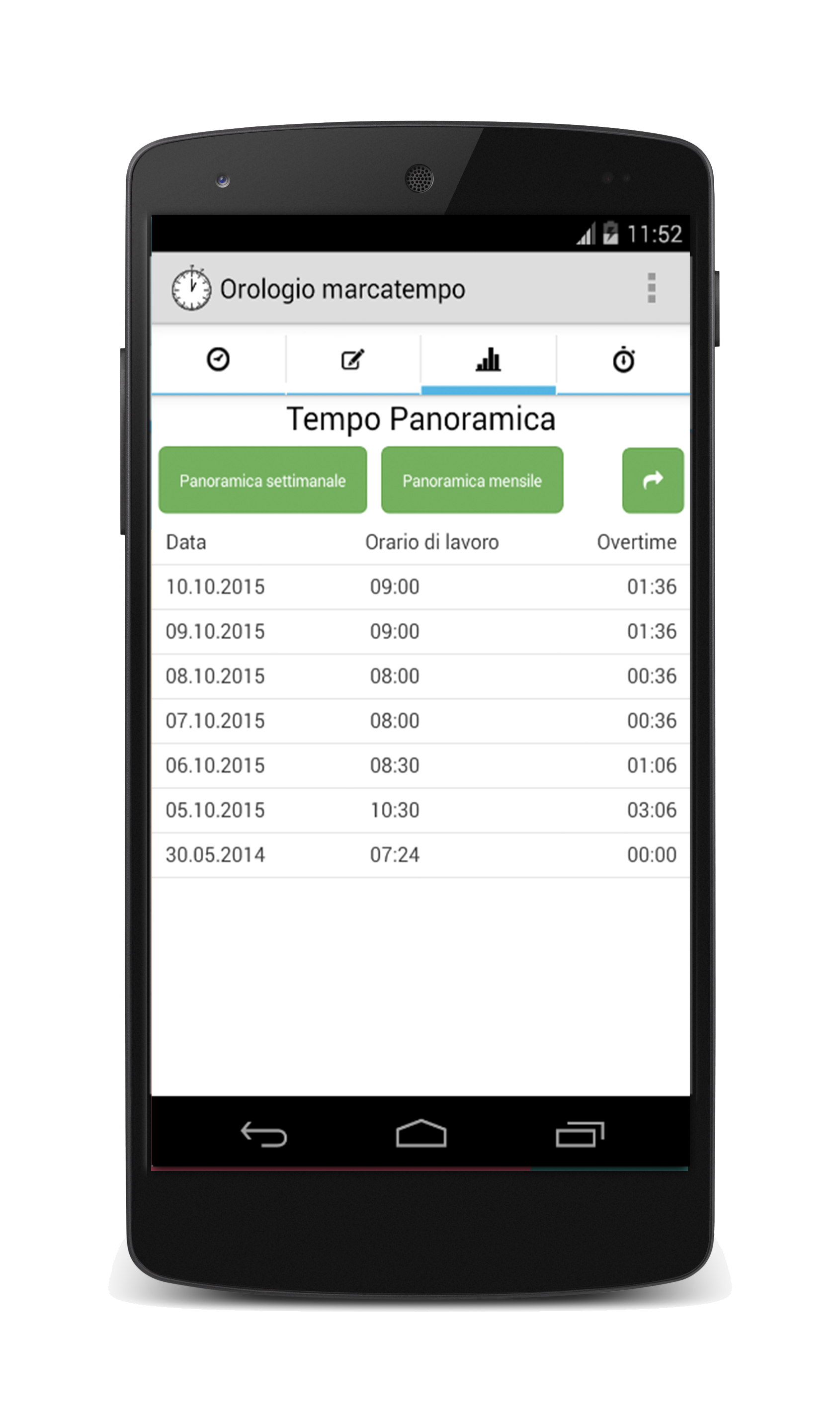 Android application Timesheet - Work Time Tracker screenshort