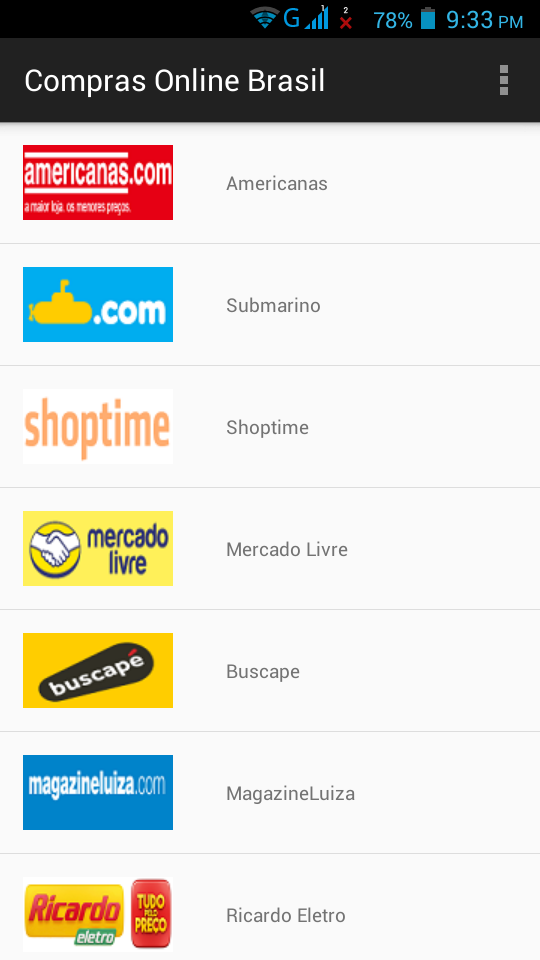 Compras Online Brasil Screen 1