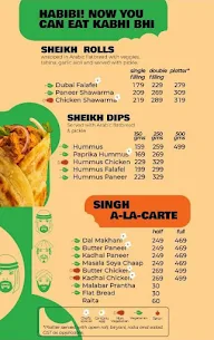 Sheikh Chang Singh menu 1