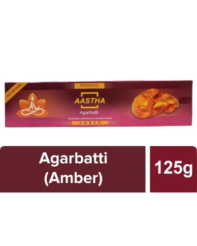 Patanjali Aastha Agarbatti Amber - 125 gm