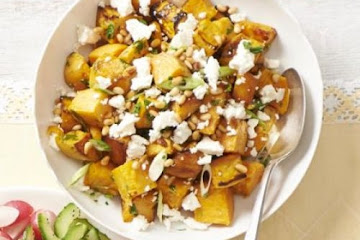 Sweet potato, spring onion & feta salad