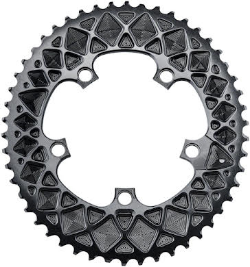 Absolute Black Premium Oval 110 BCD Road Outer Chainring for SRAM alternate image 1