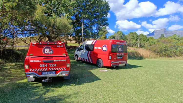 ER24 ambulances transported the woman to hospital after she was treated by paramedics.