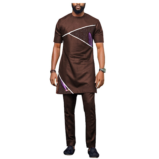 Title 6, African Ethnic Printing Batik Cotton Mens Casu...
