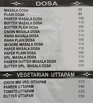 Jayalaxmi South Indian Cafe menu 3