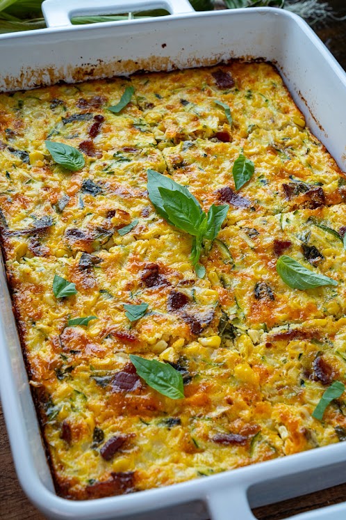 Zucchini and Corn Egg Casserole