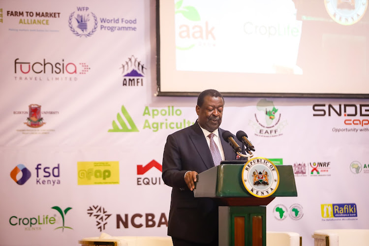 Prime Cabinet Secretary Musalia Mudavadi, during the FINAS 24 conference.