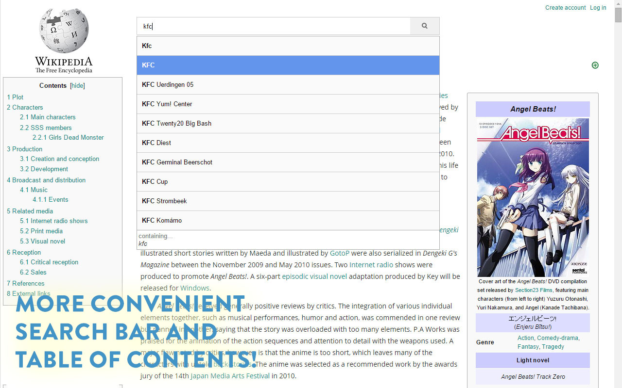 Enhanced Wikipedia UI Preview image 2