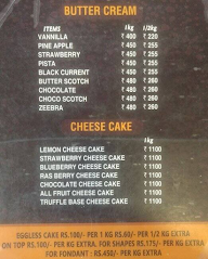 The Cake Forest menu 1