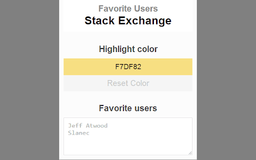 Favorite Users - Stack Exchange