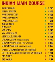 Yaadgar Kadhai menu 1