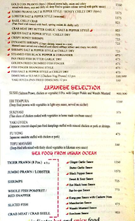 Le Golden Dragon menu 2