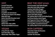 Slay Coffee menu 1