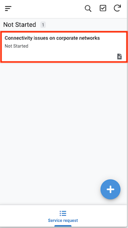 Click service ticket to view details