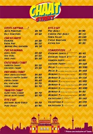 Chaat Street menu 1