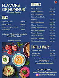 Flavors of hummus menu 1