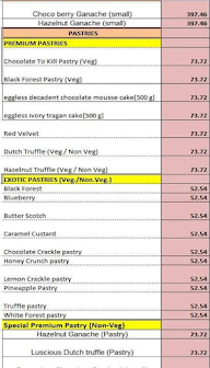 Merwans Cake Stop menu 4