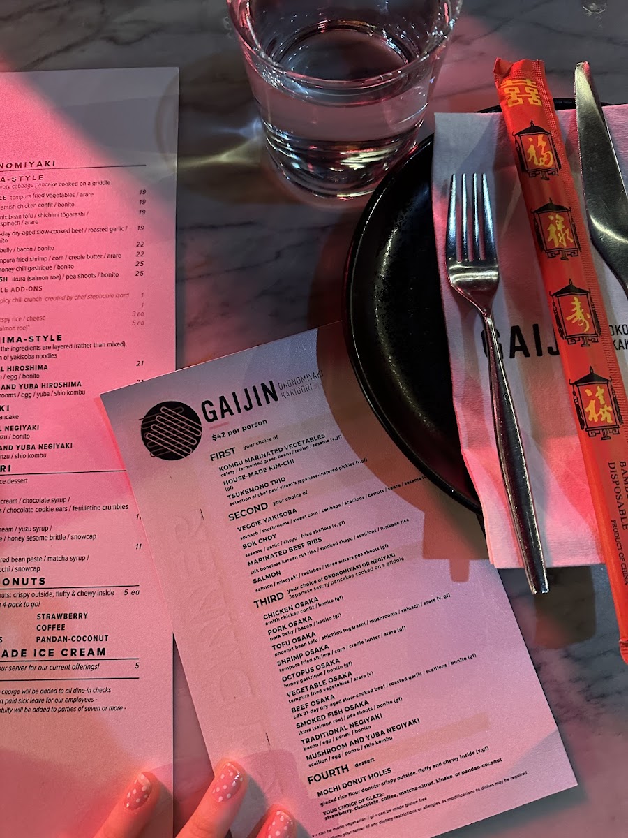 Restaurant week menu was marked with GF items but regular menu was not