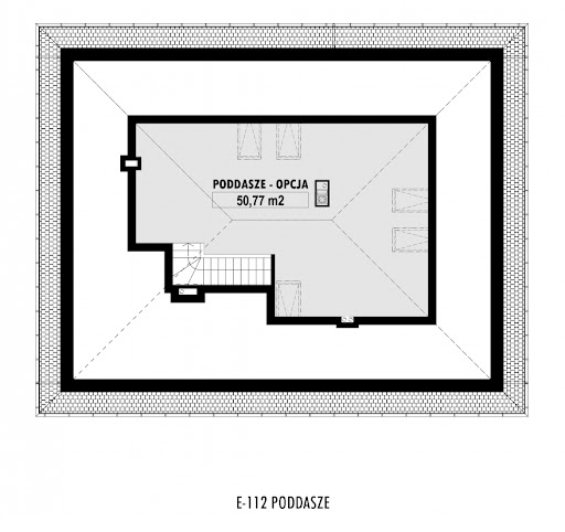 E-112 - Rzut poddasza - opcja