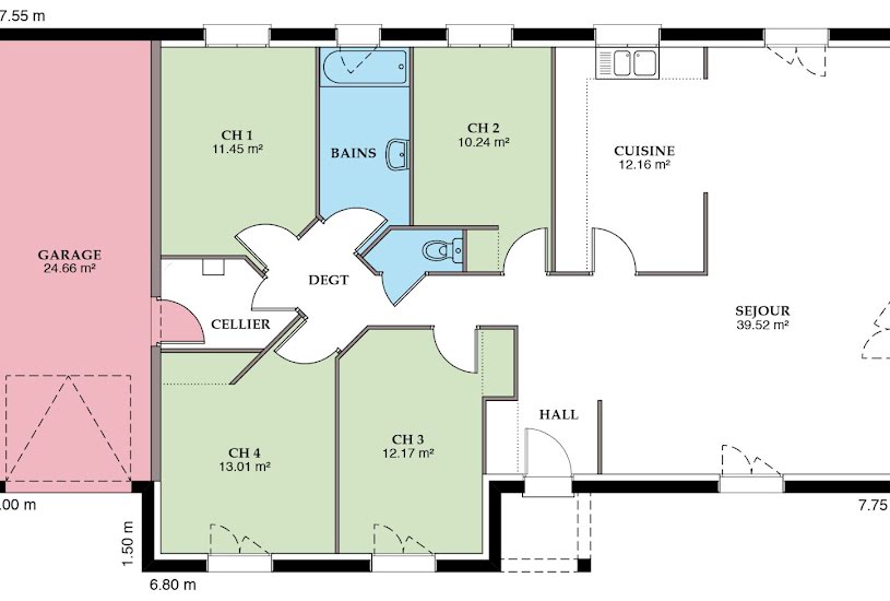  Vente Terrain + Maison - Terrain : 374m² - Maison : 98m² à Montaigu (85600) 