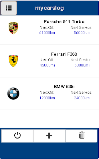 My Cars Log - Oil and service