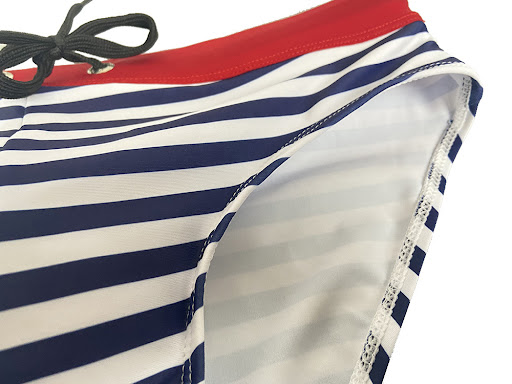 Title 10, Mens Triangle Skinny Striped Low Waist Swim Tr...