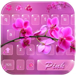 Download Pink orchid Keyboard Theme For PC Windows and Mac