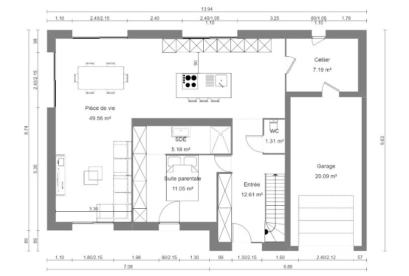  Vente Terrain + Maison - Terrain : 588m² - Maison : 144m² à Cambrai (59400) 