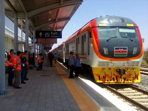 The SGR train before it left the Nairobi station on Wednesday, March 8, 2017. /COURTESY