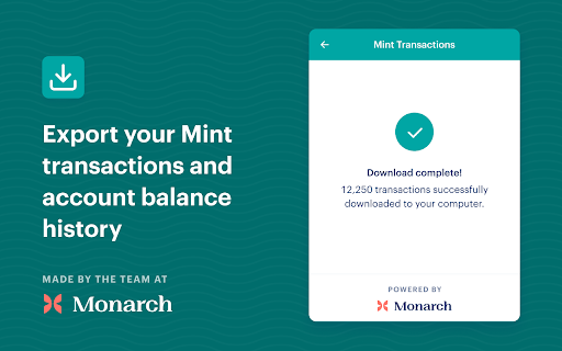 Mint Data Exporter, by Monarch Money