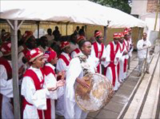 RICH CULTURE: Ethiopian church celebrations that took place at Barnato Park High School in Berea, Johannesburg, on Saturday. © Unknown.