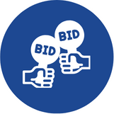 Icon of auction bidding paddle