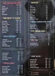 The London Shakes menu 1