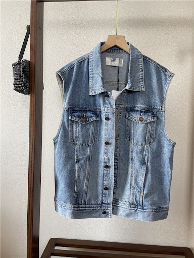 Title 3, Ladies Denim Vest Loose Sleeveless Jacket Casual