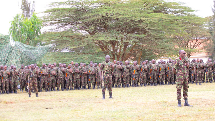 Kenyan troop during the handing - over to DRC for peacekeeping on November 2, 2022.