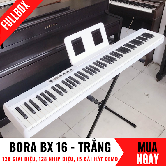 Đàn Piano Điện Bora Bx 16 - 88 Phím Cảm Lực - Kết Nối Bluetooth + Chân Đế + Tai Phone