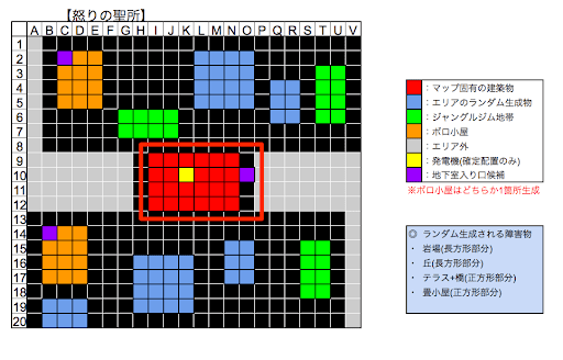 怒りの聖所の固有建築_マップ図