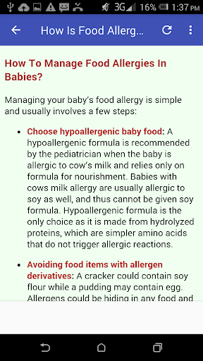 Baby's Food Allergies