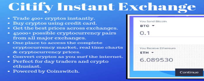 Citify Instant Exchange marquee promo image