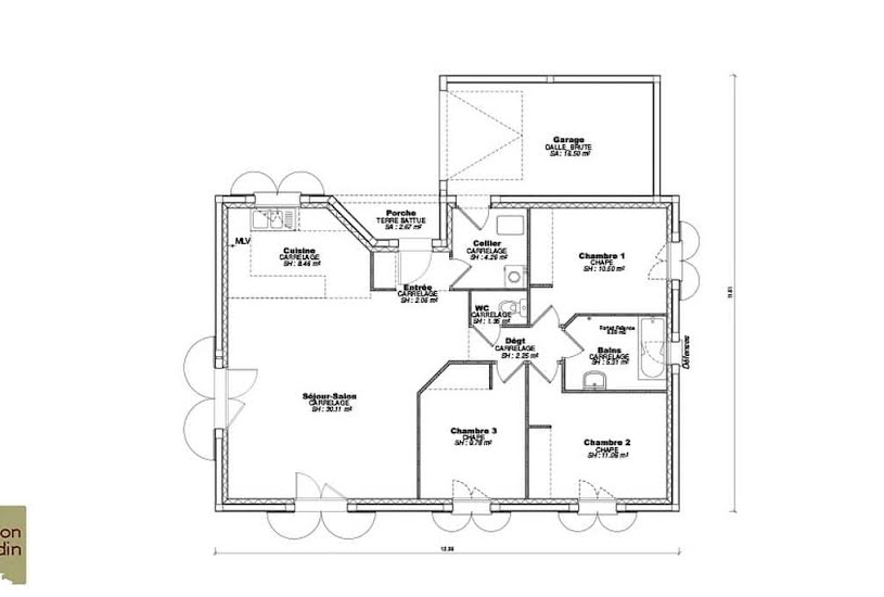  Vente Terrain + Maison - Terrain : 700m² - Maison : 97m² à Yssingeaux (43200) 