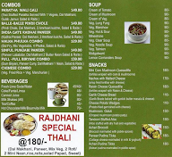Rajdhani Pure Vegetarian Restaurant menu 1