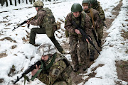 Ukrainian service members during a recent military exercise near the border with Belarus. The US Pentagon has requested its armed services in South Korea to provide equipment to assist Ukraine in its conflict against Russia.