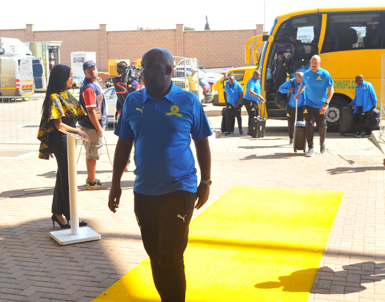 Pitso Mosimane coach of Mamelodi Sundowns during the MTN8 Semi Final 2nd Leg match between Mamelodi Sundowns and Cape Town City on the 02 September 2018 at Lucas Moripe Stadium.