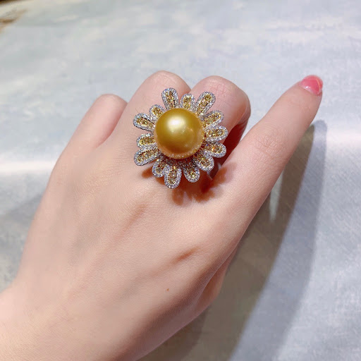 Title 5, S925 Sterling Silver Pendant Gold Pearl Ring – ...