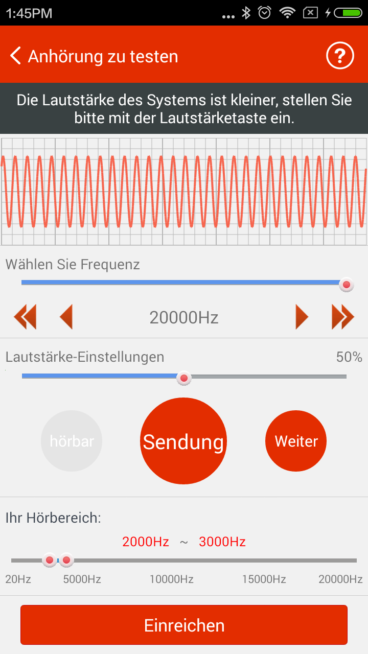Android application iCare Hearing Test Pro screenshort