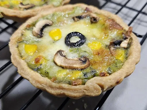 Spinach, Corn and Mushroom Quiche