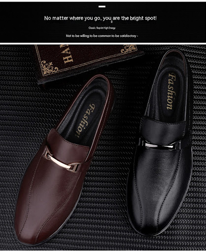 Title 18, Fashion Casual Leather Shoes Versatile Everyday...
