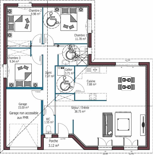 Vente maison neuve 3 pièces 95 m² à Dax (40100), 281 800 €