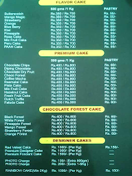 Nice Cakes And Sweets Confectioners menu 1