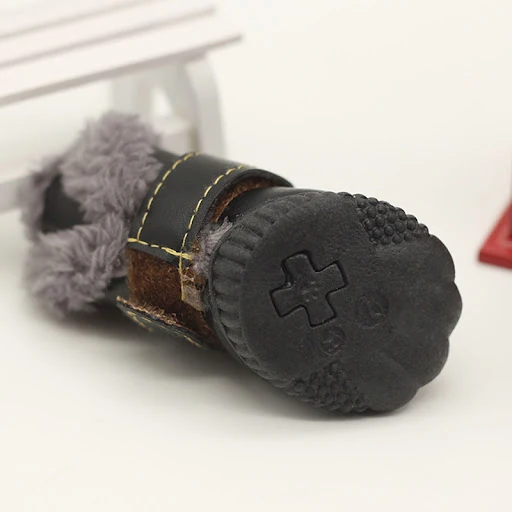 Pet Dog Shoes Winter Super Warm 4pcs/set Dog's Boots Cotton Anti Slip Shoes for Small Pet Product Chihuahua Waterproof